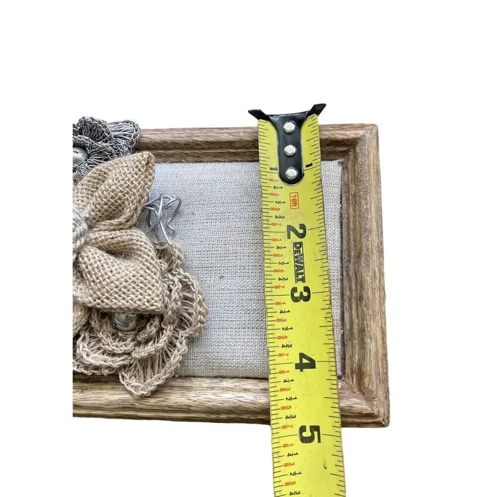 Small Wooden Jewelry Box with Flowers 9.5